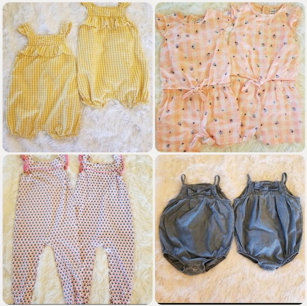4 sets Carter's Girl 24 month one piece outfits